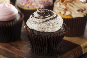 Assorted Fancy Gourmet Cupcakes with Frosting