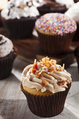 Assorted Fancy Gourmet Cupcakes with Frosting