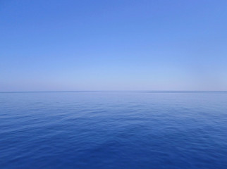 Blue sea horizon sky