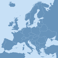 vector mape of european borders