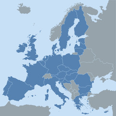 vector mape of european union borders