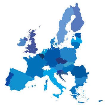 vector mape of european union borders