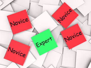 Expert Novice Post-It Notes Mean Experienced Or Inexperienced