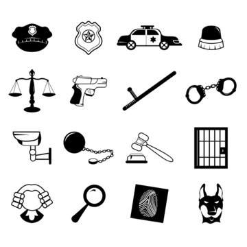 Law enforcement icons