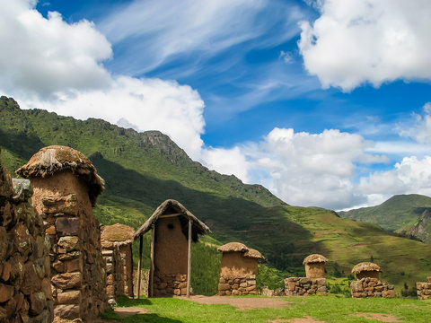 Village At Sacred Valley In Peru