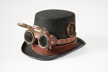 Steampunk hat and goggles