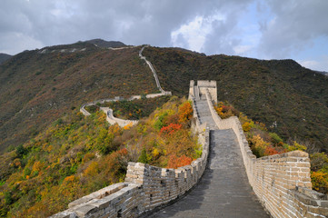 Fototapeta na wymiar la grande muraille de chine à Mutianyu
