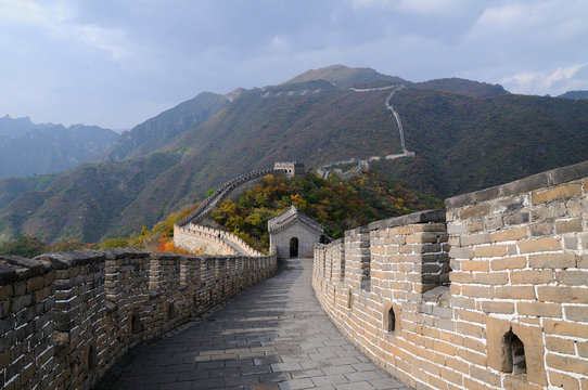 Fototapeta la grande muraille de chine à Mutianyu