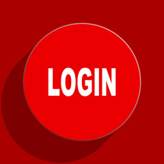login web flat icon
