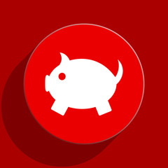 piggy bank web flat icon