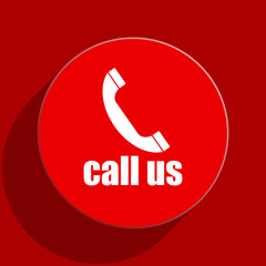 call us web flat icon