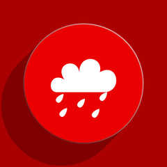 rain web flat icon