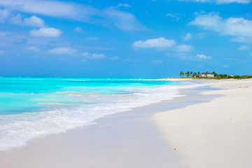 Ideal white beach in the Caribbean