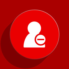 remove contact web flat icon