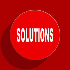 solutions web flat icon