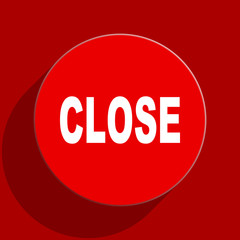 close web flat icon