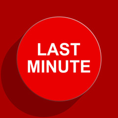 last minute web flat icon