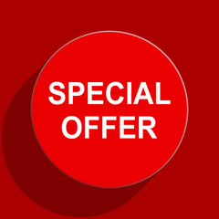 special offer web flat icon