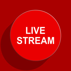 live stream web flat icon