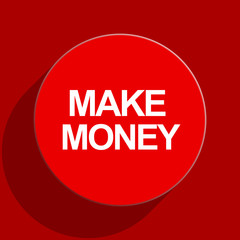 make money web flat icon