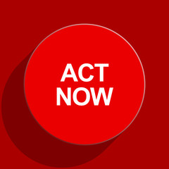 act now web flat icon