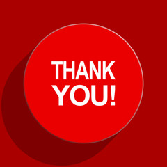 thank you web flat icon