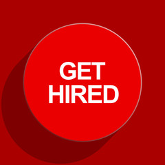 get hired web flat icon