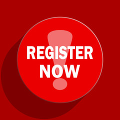 register now web flat icon