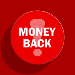 money back web flat icon
