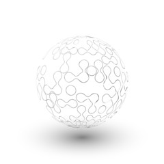 transparent sphere background vector