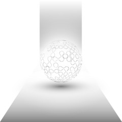 transparent sphere background vector
