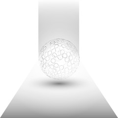 transparent sphere background vector