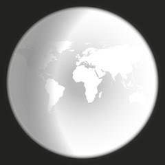 Fototapeta na wymiar Black World Map Vector