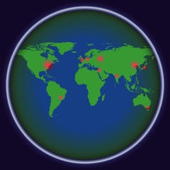 Fototapeta na wymiar Abstract World Map Vector