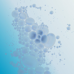 drops in the blue water vector background