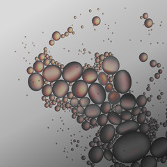 oil drops in the gray water vector background