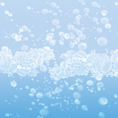 drops in the blue water vector background