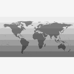Gray World Map Vector
