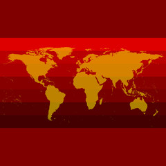 Red World Map Vector