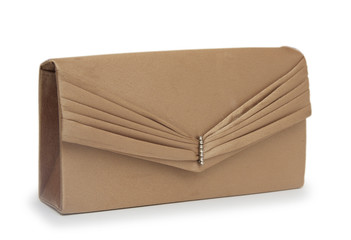 Elegant woman bag on white