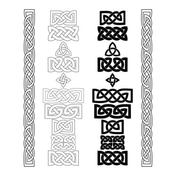 Celtic knots, patterns, frameworks vector
