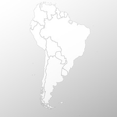 South America map background vector