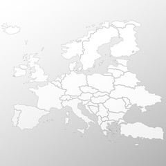 Fototapeta na wymiar Europe map background vector