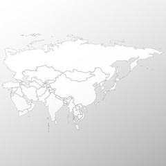 Eurasia map background vector
