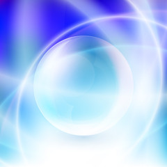 Transparent sphere on a blue background vector
