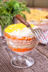 Salad with tuna and boiled vegetables