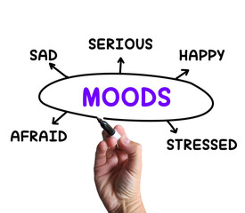 Moods Diagram Means Happy Sad And Feelings