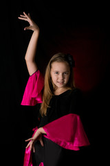 Flamenco little dancer posing