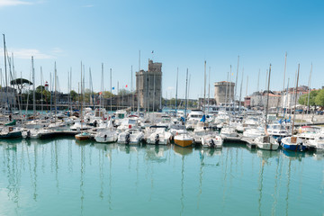 Fototapeta na wymiar Marina, La Rochelle city, France