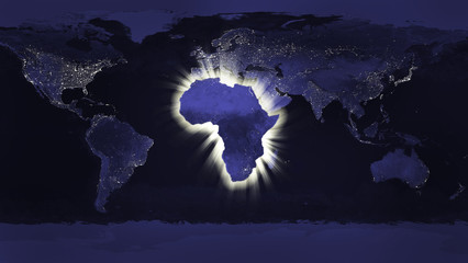 Africa concept (Some elements used from earthobservatory / nasa) - 64378397